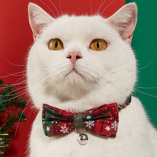Cartoon Cute Pet Christmas Decoration Collar Bow Tie